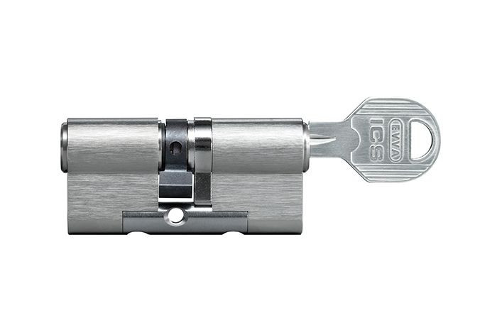 Цилиндр Evva ICS 112 мм 56x56 ключ-ключ (никель)